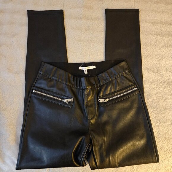 Faux Leather Avec Les Filles Black Leggings - Picture 1 of 4